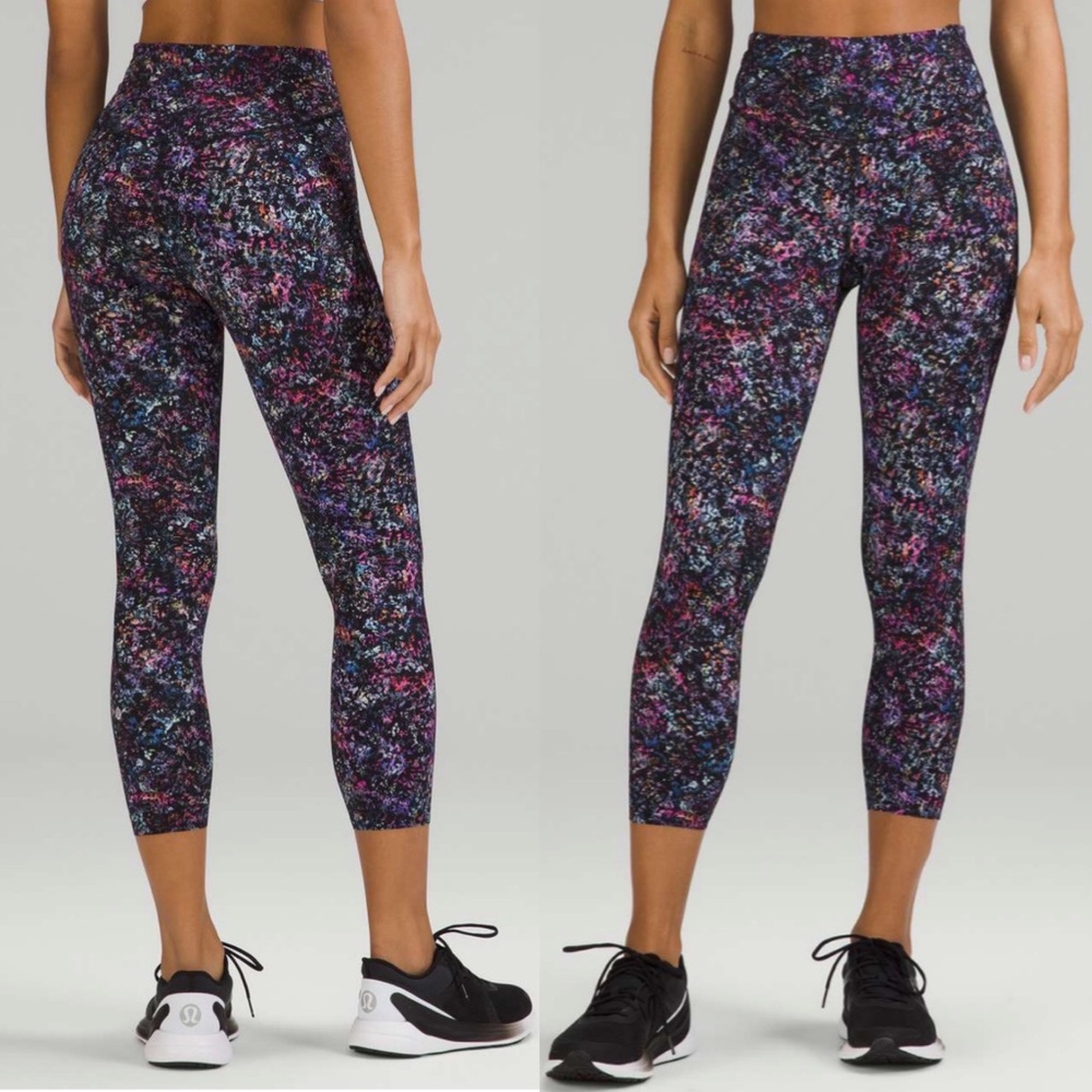 Lululemon Base Pace High Rise Tight Cropped Leggings 4 in Floral Spray Multi